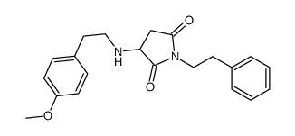 3-[2-(4-methoxyphenyl)ethylamino]-1-(2-phenylethyl)pyrrolidine-2,5-dione结构式