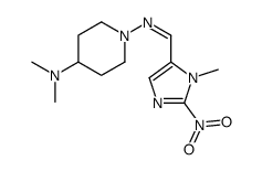 N,N-dimethyl-1-[(E)-(3-methyl-2-nitroimidazol-4-yl)methylideneamino]piperidin-4-amine Structure