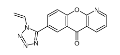 7-(1-ethenyltetrazol-5-yl)chromeno[2,3-b]pyridin-5-one结构式