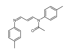 1-(N-acetyl-p-methylphenylamino)-3-(p-methylphenylimino)-1-propene结构式