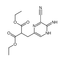 diethyl 2-[(5-amino-6-cyanopyrazin-2-yl)methyl]propanedioate结构式