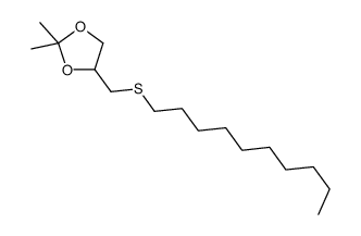 4-(decylsulfanylmethyl)-2,2-dimethyl-1,3-dioxolane结构式