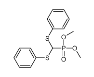 [dimethoxyphosphoryl(phenylsulfanyl)methyl]sulfanylbenzene Structure