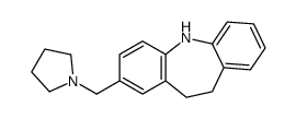 10,11-Dihydro-2-(1-pyrrolidinylmethyl)-5H-dibenz[b,f]azepine structure