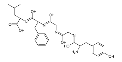 (2R)-2-[[(2S)-2-[[2-[[2-[[(2S)-2-amino-3-(4-hydroxyphenyl)propanoyl]amino]acetyl]amino]acetyl]amino]-3-phenylpropanoyl]amino]-4-methylpentanoic acid Structure