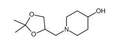 1-[(2,2-dimethyl-1,3-dioxolan-4-yl)methyl]piperidin-4-ol结构式