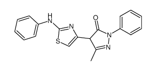 4-(2-anilino-thiazol-4-yl)-5-methyl-2-phenyl-1,2-dihydro-pyrazol-3-one结构式