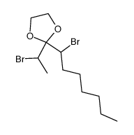 2-(1-bromoethyl)-2-(1-bromoheptyl)-1,3-dioxolane结构式