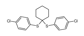 cyclohexane-1,1-diylbis((4-chlorophenyl)sulfane) Structure