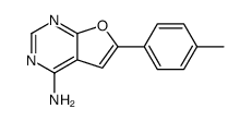 6-(4-甲基苯基)-呋喃并[2,3-d]嘧啶-4-胺结构式