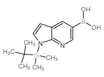 1-(tert-butyl-dimethyl-silanyl)-1h-pyrrolo[2,3-b]pyridin-5-yl boronic acid Structure