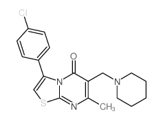 9-(4-chlorophenyl)-4-methyl-3-(1-piperidylmethyl)-7-thia-1,5-diazabicyclo[4.3.0]nona-3,5,8-trien-2-one picture