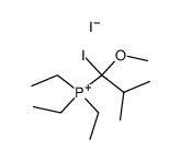 (1-methoxy-1-iodo-2-methylpropyl)triethylphosphonium iodide Structure