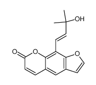 9-(3-Hydroxy-3-methyl-1-butenyl)-7H-furo[3,2-g][1]benzopyran-7-one结构式