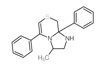 3-Methyl-5,8a-diphenyl-2,3,8,8a-tetrahydro-1H-imidazo(2,1-c)(1,4)thiazine结构式