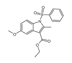 Ethyl 1-benzenesulphonyl-5-methoxy-2-methylindole-3-carboxylate结构式