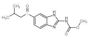 methyl N-[5-(2-methylpropylsulfinyl)-3H-benzoimidazol-2-yl]carbamate结构式