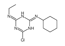 6-chloro-N-cyclohexyl-N'-ethyl-1,3,5-triazine-2,4-diamine结构式