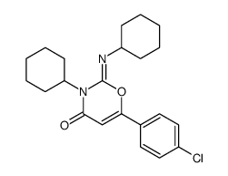 2-cyclohexylimino-3-cyclohexyl-6-(p-chlorophenyl)-2,3-dihydro-1,3-oxazin-4-one Structure