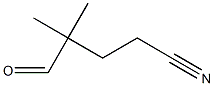 4,4-dimethyl-5-oxopentanenitrile结构式