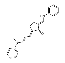 2-<3-(N-methylphenylamino)-2-propenylidene>-5-(N-phenylaminomethylene)cyclopentanone Structure