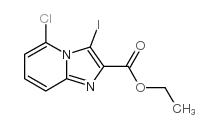 5-氯-3-碘-咪唑并[1,2-a]吡啶-2-羧酸乙酯结构式