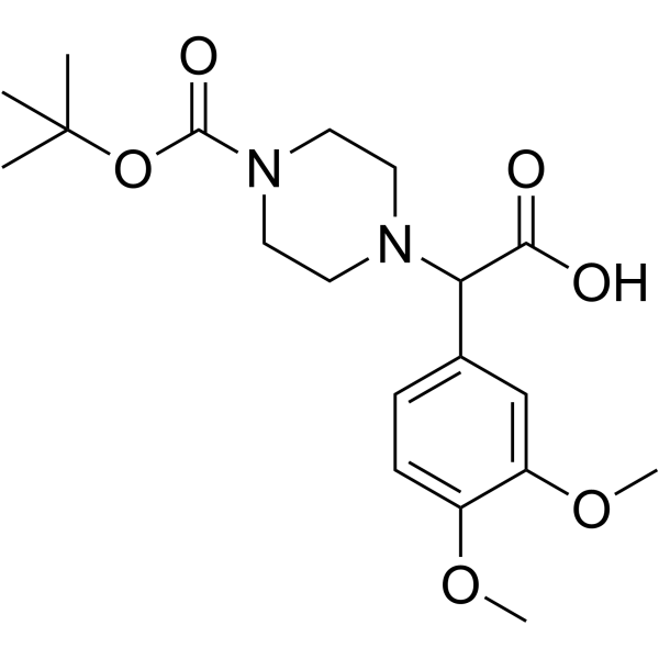 2-(4-BOC-PIPERAZINYL)-2-(3,4-DIMETHOXY-PHENYL)ACETIC ACID structure