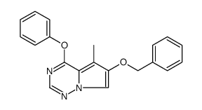 Pyrrolo[2,​1-​f]​[1,​2,​4]​triazine, 5-​methyl-​4-​phenoxy-​6-​(phenylmethoxy)​-结构式