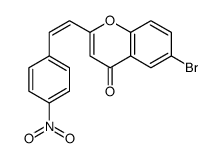 6-bromo-2-[2-(4-nitrophenyl)ethenyl]chromen-4-one结构式