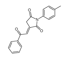 3-[2-Oxo-2-phenyl-eth-(E)-ylidene]-1-p-tolyl-pyrrolidine-2,5-dione结构式