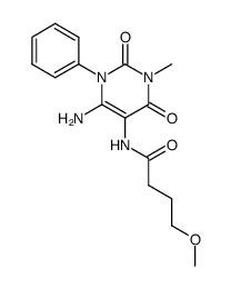 Butanamide,N-(6-amino-1,2,3,4-tetrahydro-3-methyl-2,4-dioxo-1-phenyl-5-pyrimidinyl)-4-methoxy-结构式