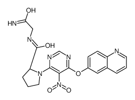 (2S)-N-(2-amino-2-oxoethyl)-1-(5-nitro-6-quinolin-6-yloxypyrimidin-4-yl)pyrrolidine-2-carboxamide Structure