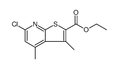 Thieno[2,3-b]pyridine-2-carboxylic acid, 6-chloro-3,4-dimethyl-, ethyl ester structure