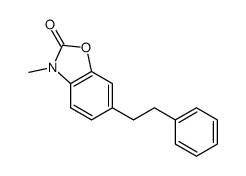 3-methyl-6-(2-phenylethyl)-1,3-benzoxazol-2-one结构式