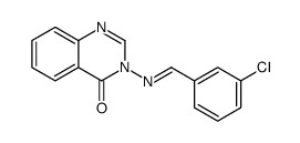 3-[(3-chlorophenyl)methylideneamino]quinazolin-4-one结构式