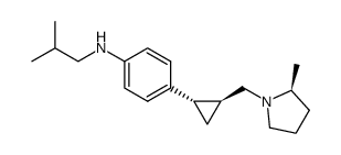 N-isobutyl-N-[4-((1S,2S)-2-{[(2S)-2-methylpyrrolidin-1-yl]methyl}cyclopropyl)phenyl]amine Structure