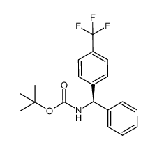 (R)-N-tert-butyloxycarbonyl-α-(4-trifluoromethylphenyl)benzylamine Structure