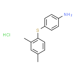 4-((2,4-二甲基苯基)硫基)苯胺盐酸盐结构式