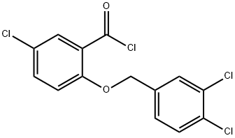 5-chloro-2-[(3,4-dichlorobenzyl)oxy]benzoyl chloride Structure