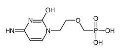 2-(4-amino-2-oxopyrimidin-1-yl)ethoxymethylphosphonic acid Structure