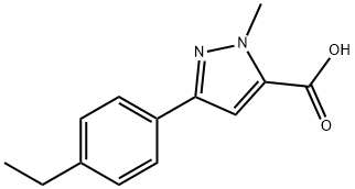 3-(4-Ethylphenyl)-1-methyl-1{H}-pyrazole-5-carboxylic acid structure
