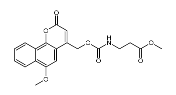 N-[(6-methoxy-2-oxo-2H-benzo[h]benzopyran-4-yl)methyloxycarbonyl]-L-β-alanine methyl ester结构式