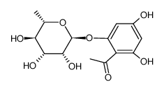 Phloracetophenone 2-O-α-L-rhamnopyranoside结构式