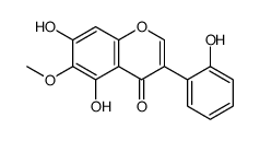 5,7-dihydroxy-3-(2-hydroxyphenyl)-6-methoxychromen-4-one结构式