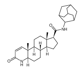 17β(N-2-adamantyl-carbamoyl)-4-aza-5α-androst-1-en-3-one结构式