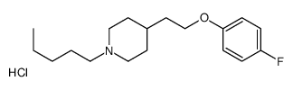 4-[2-(4-fluorophenoxy)ethyl]-1-pentylpiperidine,hydrochloride结构式