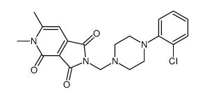 8-[[4-(2-chlorophenyl)piperazin-1-yl]methyl]-3,4-dimethyl-3,8-diazabic yclo[4.3.0]nona-4,10-diene-2,7,9-trione结构式