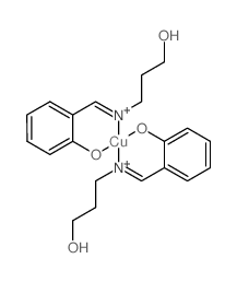 Copper,bis[2-[[(3-hydroxypropyl)imino]methyl]phenolato-N,O,O']- (9CI) Structure