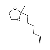 2-(5-Hexenyl)-2-methyl-1,3-dioxolane结构式