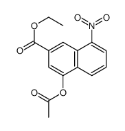 4-(乙酰基氧基)-8-硝基-2-萘羧酸乙酯结构式